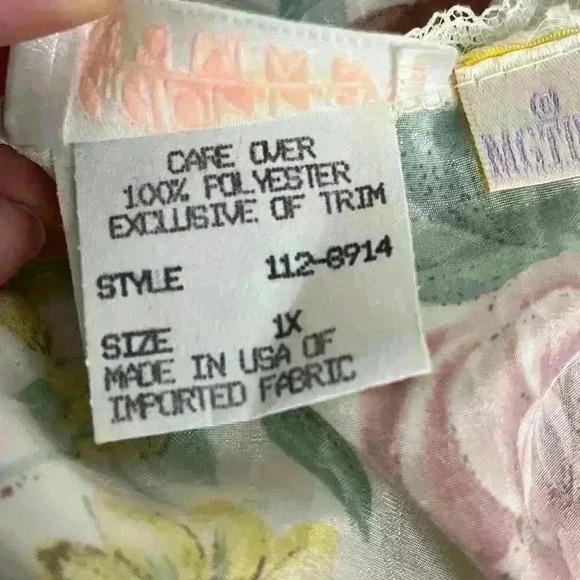 Adonna Vintage Floral Lace Trim Robe Kimono Style Belted Housecoat Size 1X - Picture 10 of 12